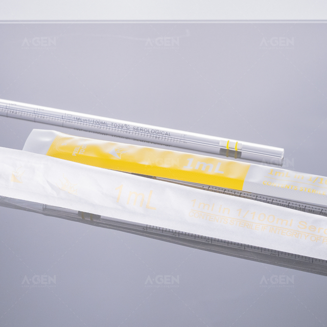 1ml （黃）一次性血清移液管、滅菌 (紙塑裝）