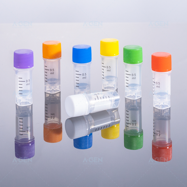0.5ml外旋冷凍管，綠色蓋，無菌