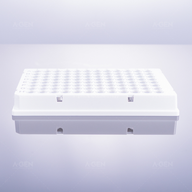 200μL，96孔PCR板，全裙邊，黑色標(biāo)識(shí)白框+透明管